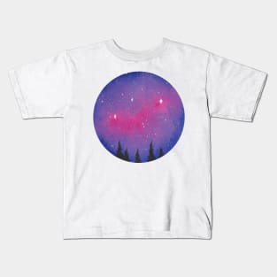 Purple galaxy Kids T-Shirt